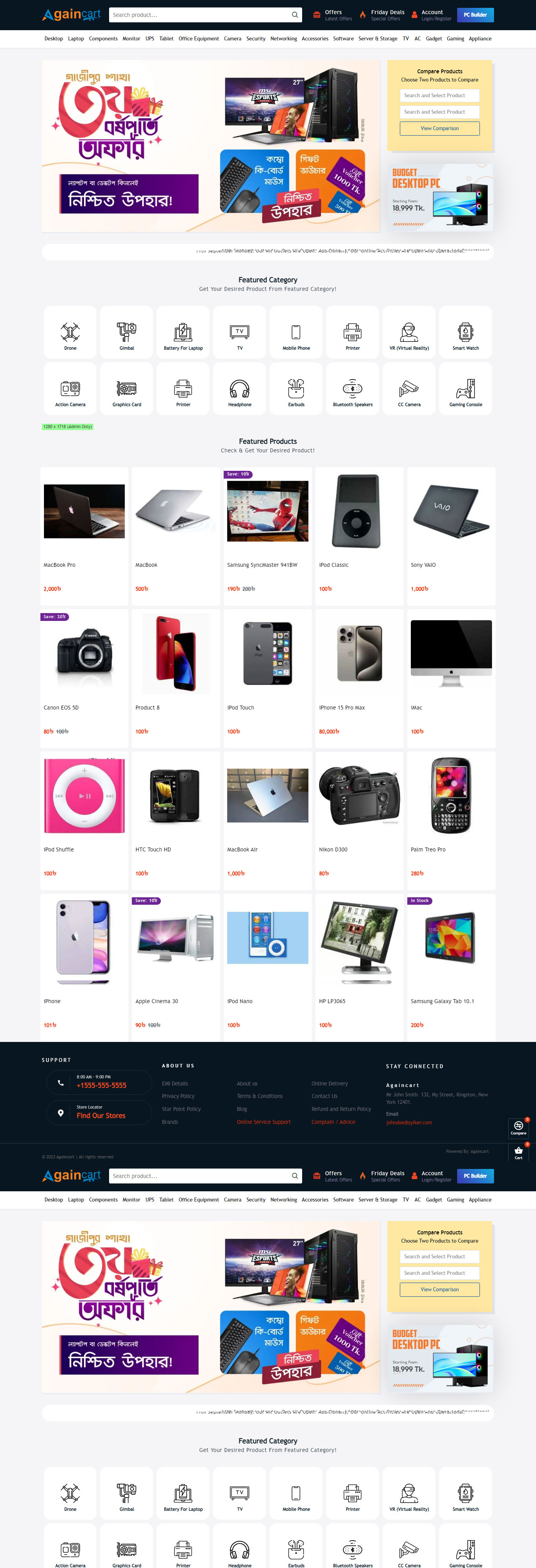 Againcart - Advanced E-Commerce Theme | Template 6